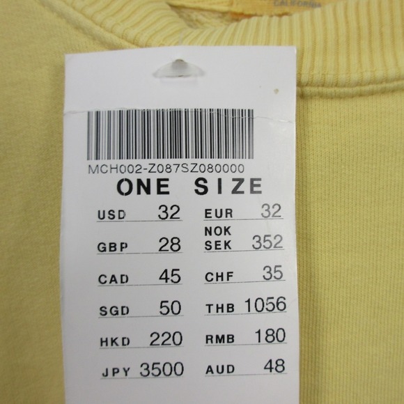 Brandy Melville J. Galt Honey Embroidered Sweatshirt Women Yellow Crew Neck 394 - Picture 4 of 12